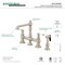 Kingston Brass KS7278PLBS English Country 8" Bridge Kitchen Faucet W/ Sprayer, Nickel KS7278PLBS - alternate 4